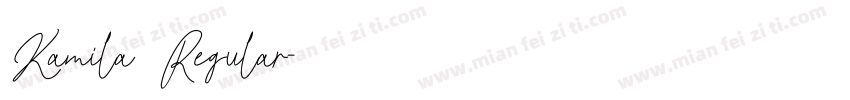 Kamila Regular字体转换